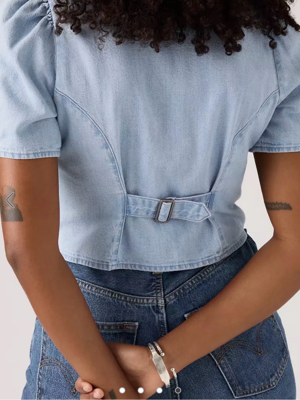Levi’s Moxie Short-Sleeve Denim Blouse - Picture 4 of 14